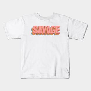 Savage Colorful Pastel Retro Kids T-Shirt